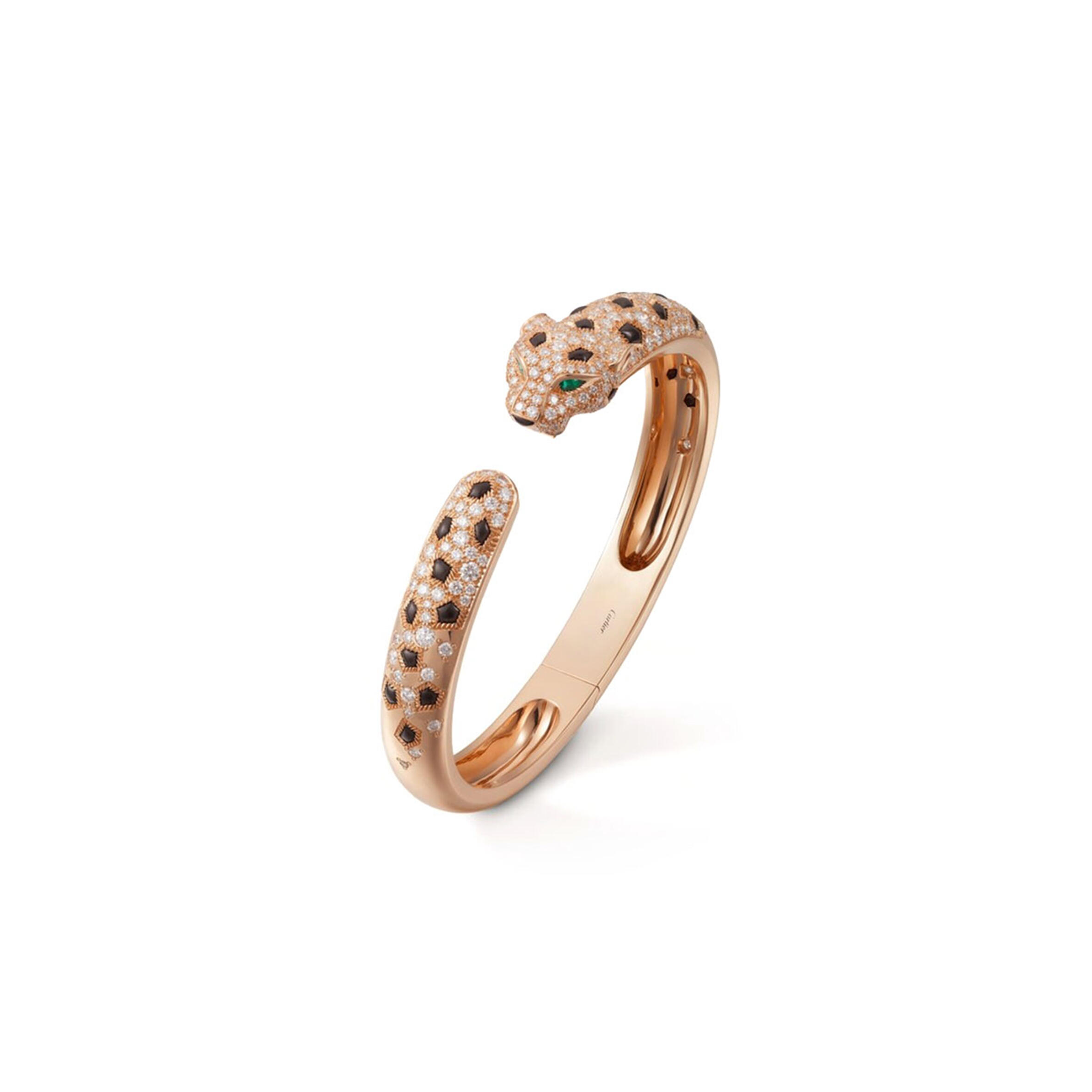 Ca*t1er panthÈre de Ca*t1er bracelet, medium model, half-paved n6722217